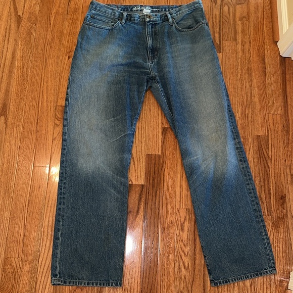 Eddie Bauer Men’s Denim Medium Wash Relaxed Fit Jeans Size 36 x 32 - Picture 4 of 6